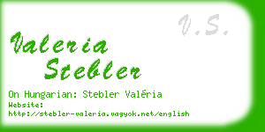 valeria stebler business card
